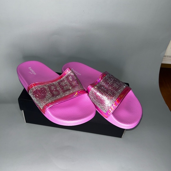 bebe Shoes - New Bebe kids Pink bling  Slide Sandals